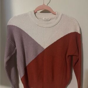 Sophie Rue Tri-Color Sweater - Cream, Lavender, and Rust
